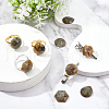 SUPERFINDINGS 9Pcs 3 Style Natural Labradorite Cabochons G-FH0001-27-2