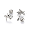 201 Stainless Steel Barbell Cartilage Earrings EJEW-R147-40-3