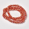 Electroplate Opaque Glass Beads Strands EGLA-A034-P4mm-T04-2