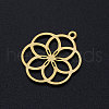 Ion Plating(IP) 304 Stainless Steel Filigree Charms X-A-STAS-T049-T671-2-2