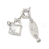 Brass Micro Pave Clear Cubic Zirconia Spring Ring Clasps KK-Z083-10P-01-1