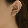 Fashionable Crown with Evil Eye Stainless Steel Stud Earrings NW1234-4