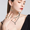 FIBLOOM 3 Set 3 Style Moon & Cross & Star Pendant Necklaces Set NJEW-FI0001-14-7