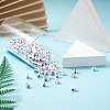 Biyun 500Pcs 5 Style White Acrylic Beads SACR-BY0001-01-12