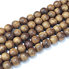 Natural Sandalwood Beads Strands X-WOOD-F008-02-C-8