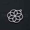 Tarnish Resistant 201 Stainless Steel Filigree Charms STAS-T049-T671-1-2