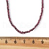 Natural Garnet Beaded Necklaces NJEW-K114-A-A04-3