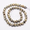 Natural Dalmation Jasper Beads Strands G-G542-10mm-07-2