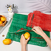 CREATCABIN 10Pcs 2 Colors Christmas Themed Plastic Drawstring Bags ABAG-CN0001-10-3