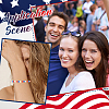 SOFPLATE Independence Day Themed Opaque Acrylic Beads MACR-SP0001-31A-5