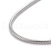 Tarnish Resistant 304 Stainless Steel Round Snake Chain Bracelet Making BJEW-F412-01P-2