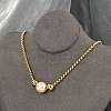 304 Stainless Steel Box Chain Necklaces for Women NJEW-Z055-04G-1