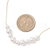 Round Shell Pearl Beaded Necklace & Bracelet & Dangle Earring Sets SJEW-JS01337-10
