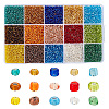 HOBBIESAY 15 Colors Glass Seed Beads SEED-HY0001-15A-1