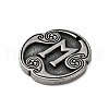Rune Letters Alloy Pendants PALLOY-S193-01AS-19-2