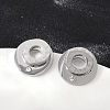 304 Stainless Steel Rhinestone Stud Earrings EJEW-Z089-06P-2