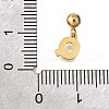 304 Stainless Steel Rhinstone Pendant STAS-H202-50G-Q-3
