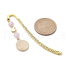 Natural Rose Quartz Bookmarks AJEW-JK00271-03-2