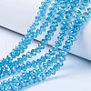 Electroplate Glass Beads Strands EGLA-A034-T8mm-A13-1