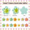 SUNNYCLUE 70Pcs 7 Colors Opaque Resin Decoden Cabochons RESI-SC0005-83B-2