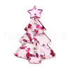 Christmas Tree Printed Opaque Acrylic Pendants OACR-Q080-03A-1