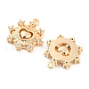 Brass Micro Pave Cubic Zirconia Charms X-KK-E090-32G-2