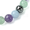 12Pcs 12 Styles Constellation Mixed Gemstone Round Beaded Stretch Bracelet Sets BJEW-JB10910-5
