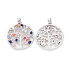 Brass Micro Pave Cubic Zirconia Pendants KK-B070-02P-1