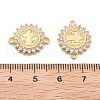 Rack Plating Brass Micro Pave Clear Cubic Zirconia Religion Virgin Mary Connector Charms KK-H449-61G-03-NR-3
