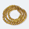 Electroplate Transparent Glass Beads Strands EGLA-A034-T3mm-F05-2