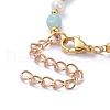 Natural Amazonite Beaded Bracelets BJEW-JB05265-03-3