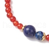 Natural Carnelian Stretch Bracelets BJEW-JB11964-02-3