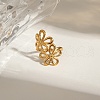 304 Stainless Steel Open Cuff Rings for Women RJEW-K296-02G-1