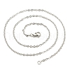 10Pcs 304 Stainless Steel Cable Chain Necklaces Set for Men Women STAS-YW0002-01P-3