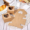 Square Paper Biscuit Boxes with Heart Clear Window CON-TAC0001-12C-02-5