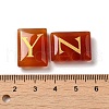 26Pcs Natural Carnelian Healing Rectangle with Letter A~Z Display Decorations G-K335-07C-3