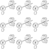 Beebeecraft 60Pcs 304 Stainless Steel Ball Stud Earring Post STAS-BBC0004-20-1