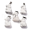 Natural Howlite Pendants G-B127-07P-01-2