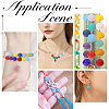 GOMAKERER 21 Strands 21 Colors Opaque Solid Color Glass Beads Strands EGLA-GO0001-03-6