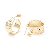Chunky Hammered C-shape Stud Earrings EJEW-A064-09G-RS-2