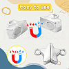 12Pcs 4 Styles Alloy Magnetic Clasps with Loops FIND-YW0005-56-4