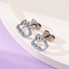 Tarnish Resistant 304 Stainless Steel Stud Earrings X-EJEW-N045-04P-1