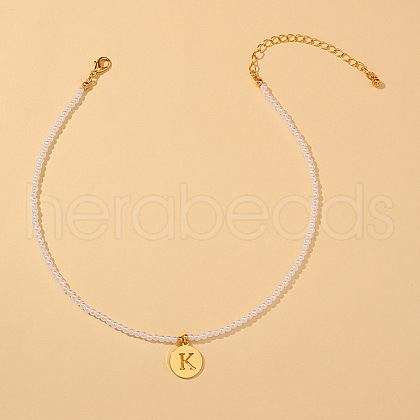 Round Plastic Pearl Beaded Necklaces FS-WG7BB5B-11-1