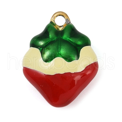 Brass Enamel Pendants KK-R224-14B-G-1