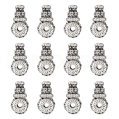 Tibetan Style Alloy 3 Hole Guru Beads FIND-TAC0017-34A-1