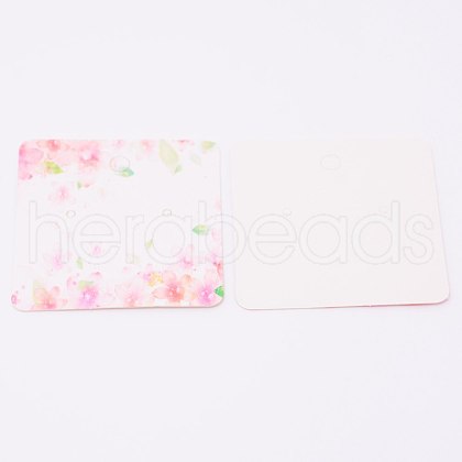 White Cardboard Earring Display Cards DIY-WH0209-31-1