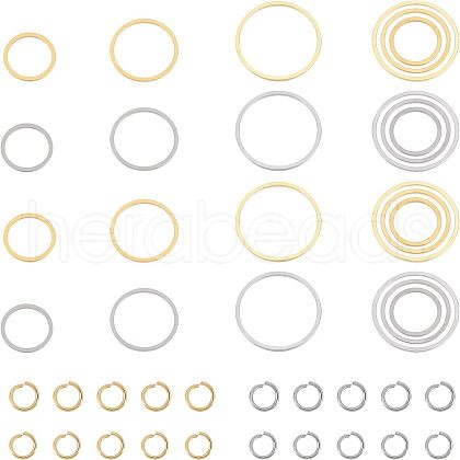 Unicraftale Link & Junp Ring Set for DIY Jewelry Making Finding Kit STAS-UN0032-04-1