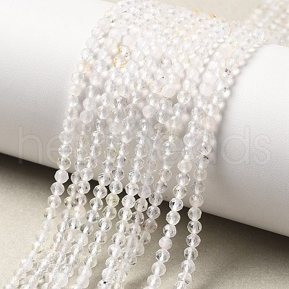 Natural Quartz Crystal Beads Strands G-B145-A02-3mm-1
