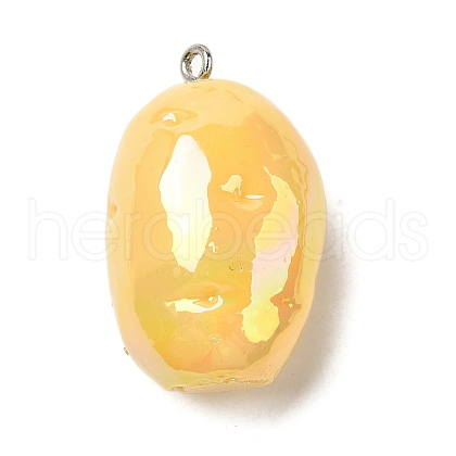 Opaque Resin Pendants FIND-I044-16D-1