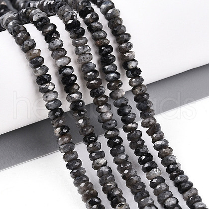 Natural Larvikite Beads Strands G-T141-46-1